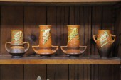 FOUR PIECES OF ROSEVILLE POTTE