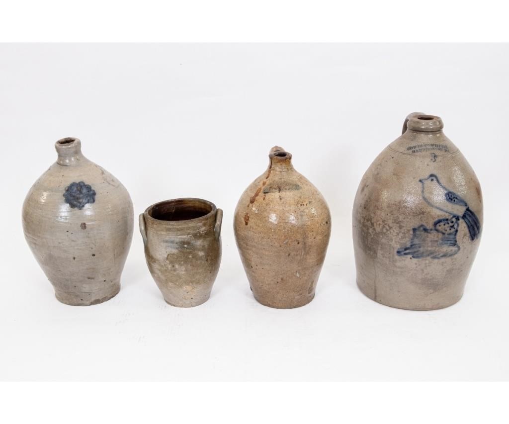 Four pieces of stoneware to include