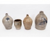 Four pieces of stoneware to in