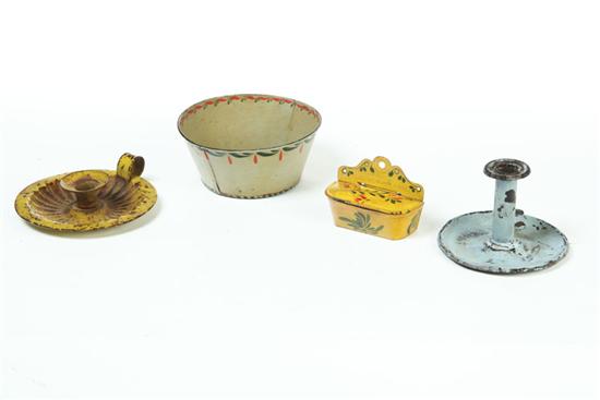 FOUR PIECES OF TOLE.  American  mid