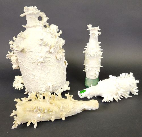FOUR PIECES OF VINTAGE FOSSILIZED