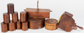 FOUR PIECES OF WOODENWARE<br>F