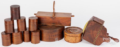 FOUR PIECES OF WOODENWAREFour