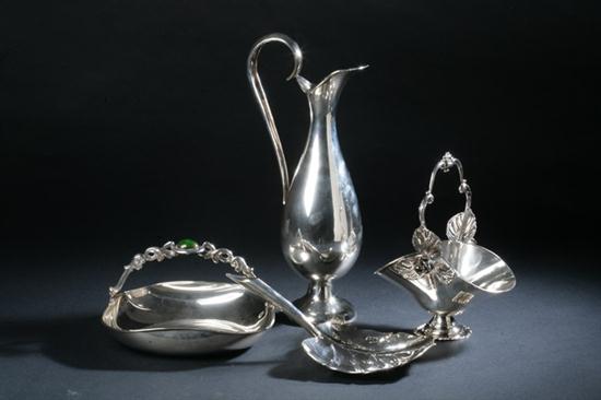 FOUR PIECES PERUVIAN STERLING