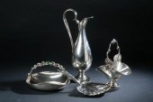 FOUR PIECES PERUVIAN STERLING