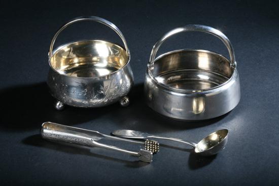 FOUR PIECES RUSSIAN SILVER 84