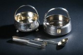 FOUR PIECES RUSSIAN SILVER 84