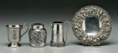 Four pieces silver hollowware: