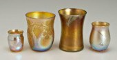 Four pieces Tiffany glass: iri