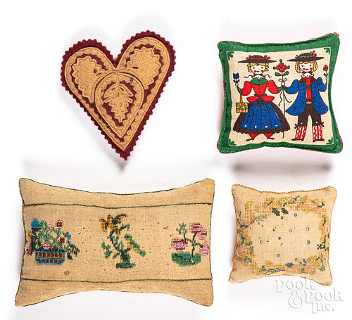FOUR PINCUSHIONSFour pincushions,