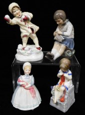 FOUR PORCELAIN FIGURINES: THE