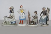 FOUR PORCELAIN GROUPSeach with