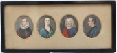 FOUR PORTRAIT MINIATURE PAINTI