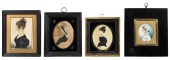 FOUR PORTRAIT MINIATURES OF WO