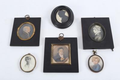 Four portrait miniatures,