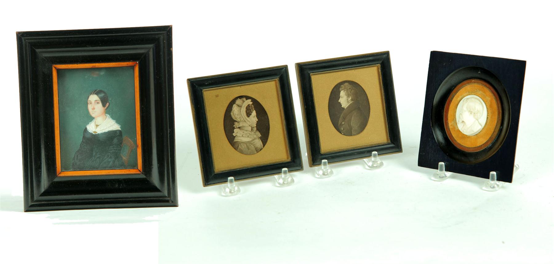 FOUR PORTRAITS.  American  19th