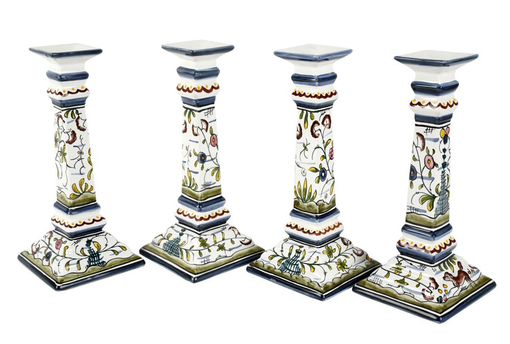 FOUR PORTUGUESE HAND-PAINTED