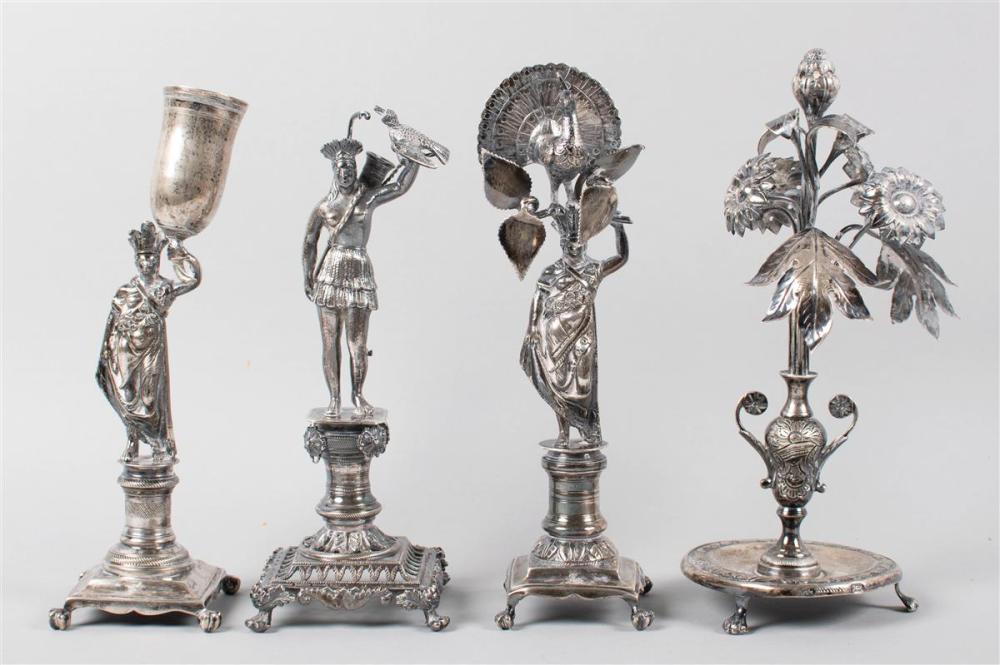 FOUR PORTUGUESE SILVER TOOTHPICK