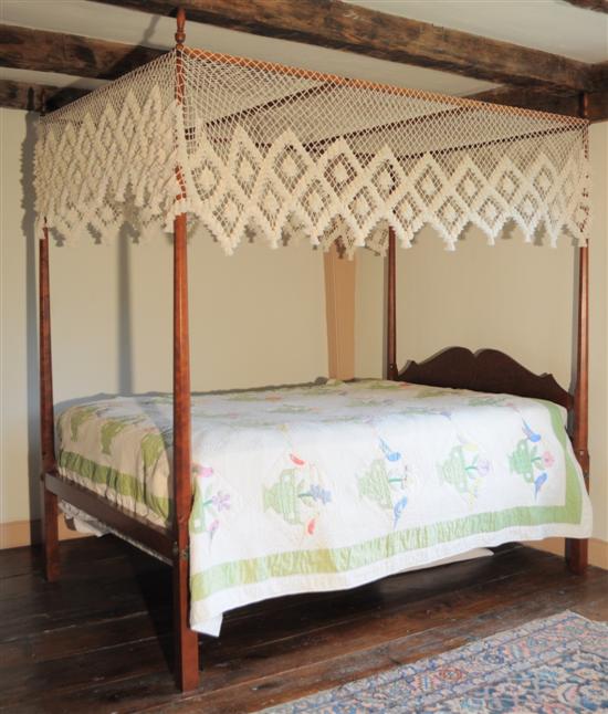 Four-poster tester bed  full