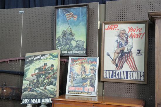 FOUR POSTERS. Including three World