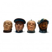 FOUR POTTERY CHARACTER HUMIDOR