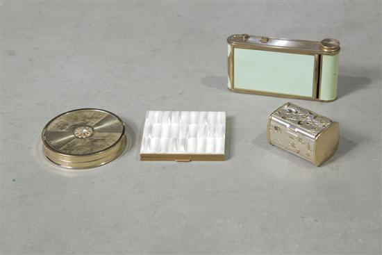 FOUR POWDER COMPACTS INCLUDING