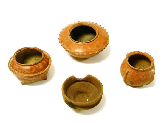 Four Pre-Columbian bowls: bowl with