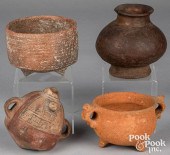 FOUR PRE-COLUMBIAN TERRA COTTA