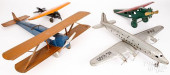 FOUR PRESSED STEEL AIRPLANES<b