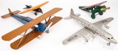 FOUR PRESSED STEEL AIRPLANESFo