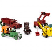 Four Pressed Steel Toy Constru