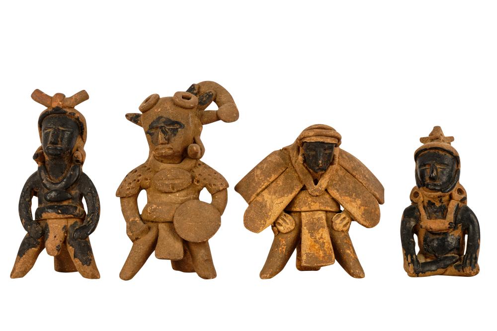 FOUR PRIMITIVE STYLE POTTERY