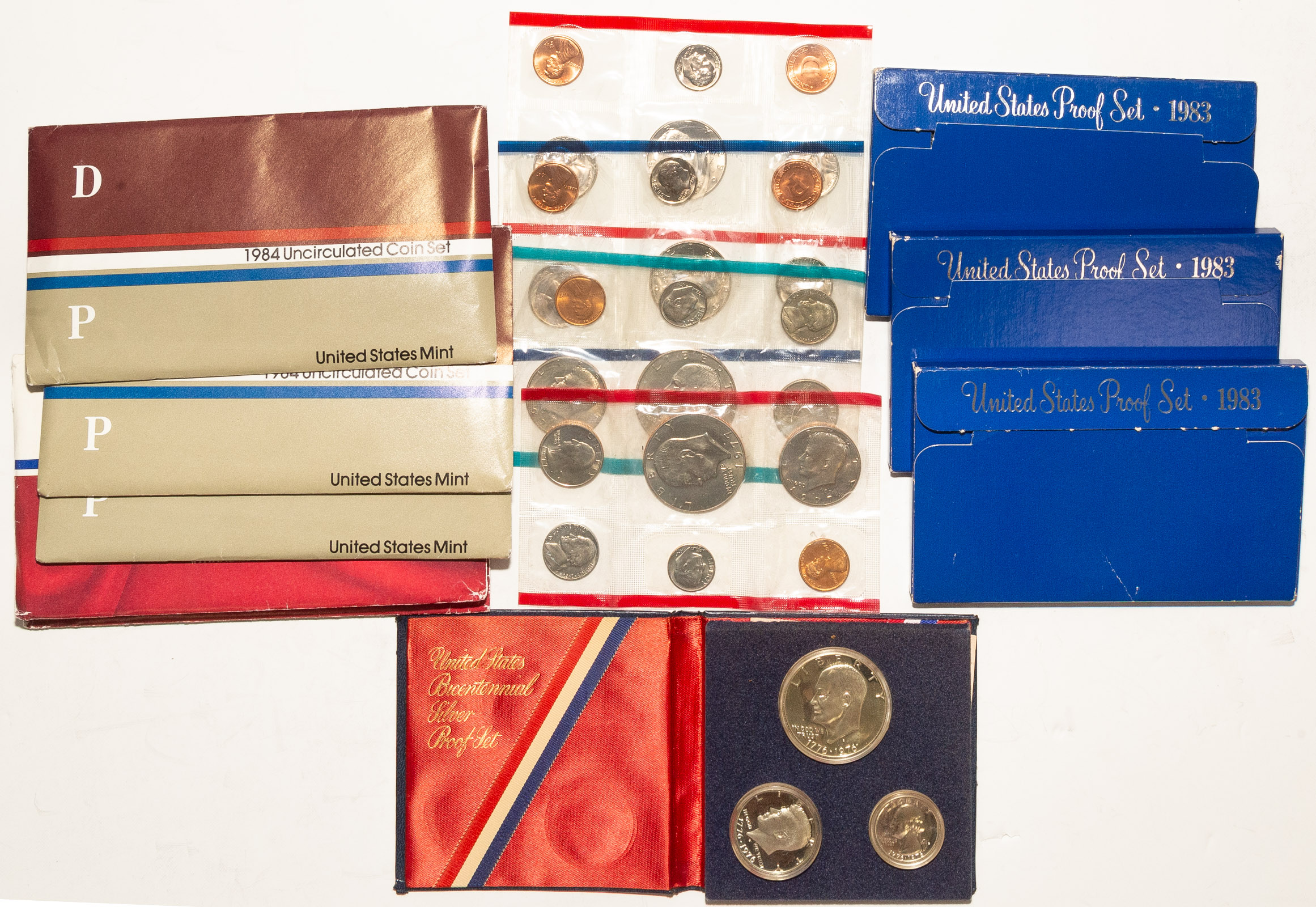 FOUR PROOF & SEVEN MINT SETS