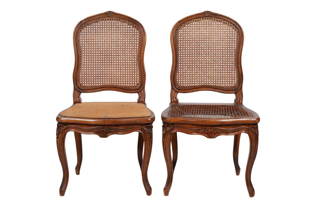FOUR PROVINCIAL WALNUT SIDE CHAIR
