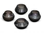 FOUR PUEBLOAN BLACKWARE POTTER