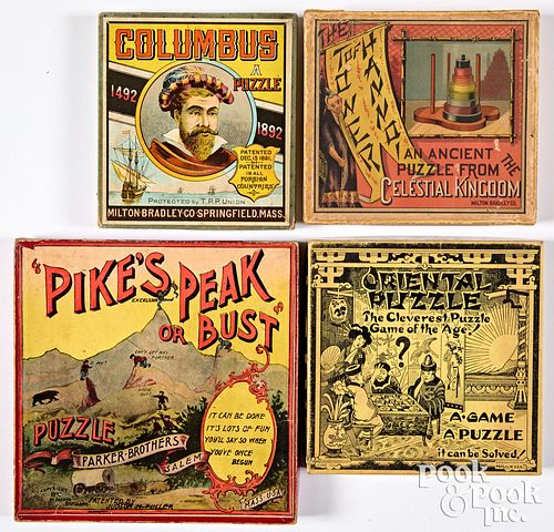 FOUR PUZZLE AND SKILL GAMES, CA.
