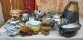 FOUR PYREX MIXING BOWLS, COPPE