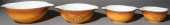 FOUR PYREX NESTING MIXING BOWL