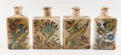 FOUR QAJAR CERAMIC BOTTLES 19T