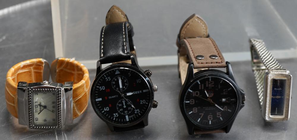 FOUR QUARTZ WRISTWATCHESFour Quartz