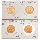 FOUR QUEEN ELIZABETH II GOLD S