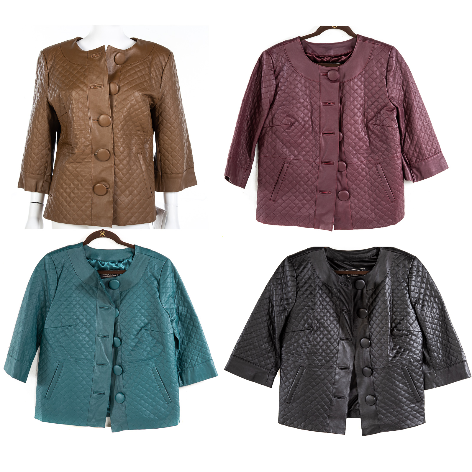 FOUR QUILTED LEATHER JACKETS All