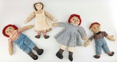 FOUR RAGGEDY ANNE AND ANDY DOL