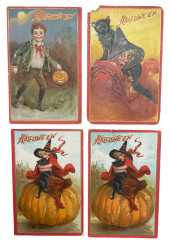 FOUR RAPHAEL TUCK HALLOWEEN PO