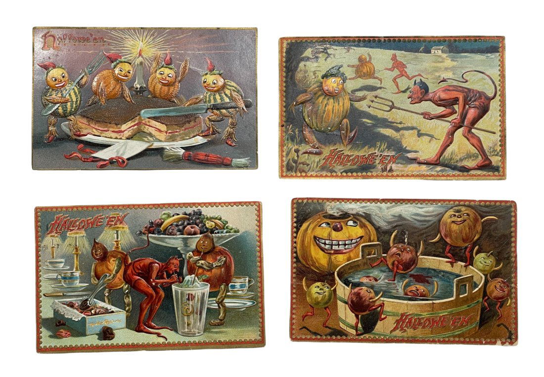 FOUR RAPHAEL TUCK HALLOWEEN