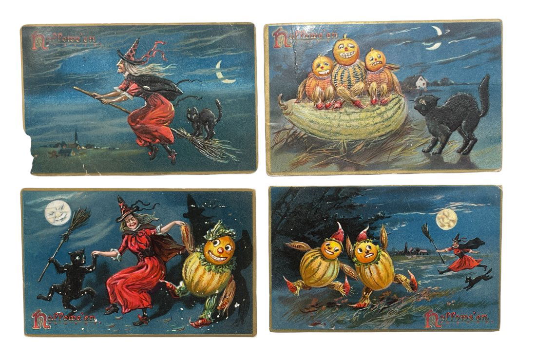 FOUR RAPHAEL TUCK HALLOWEEN