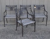 FOUR REGENCY STYLE CAST IRON G