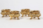 FOUR REGENCY STYLE SILVER GILT