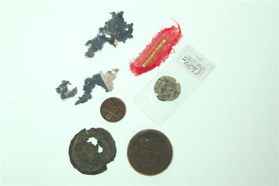 FOUR RELICS AND A SERVICE DISC. 