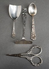 FOUR REPOUSSE-TYPE STERLING SI
